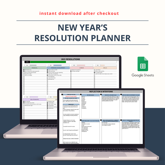 New Year's Resolution Planner