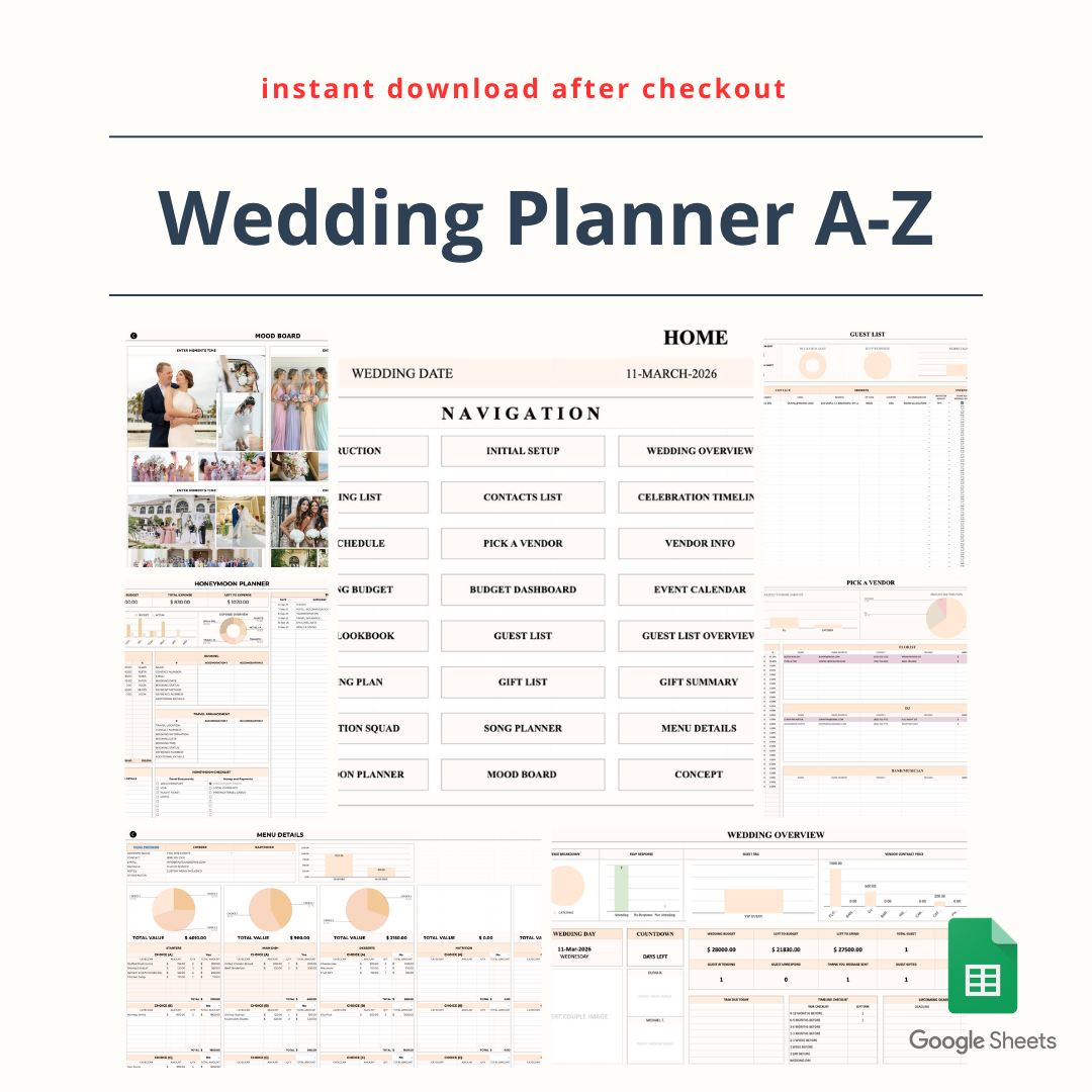 Wedding Planner A–Z [All-in-one system]