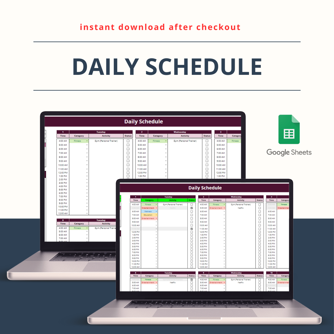 Digital Daily Schedule