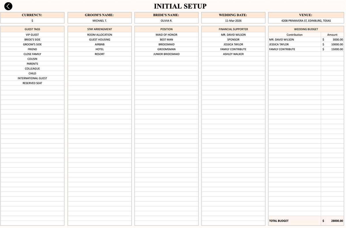 Wedding Planner A–Z [All-in-one system]