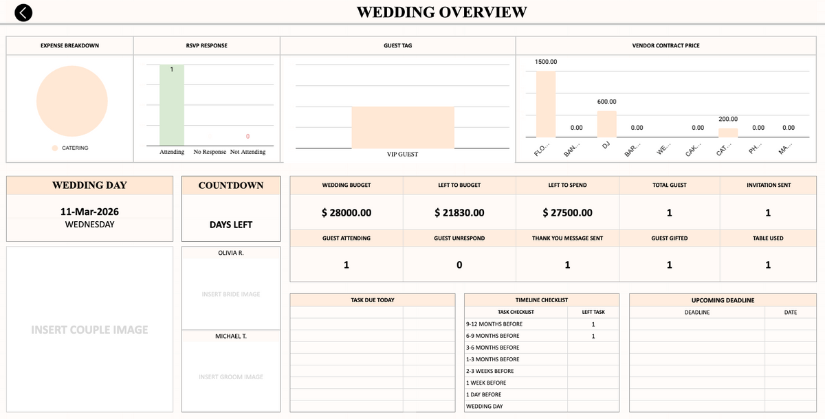 Wedding Planner A–Z [All-in-one system]