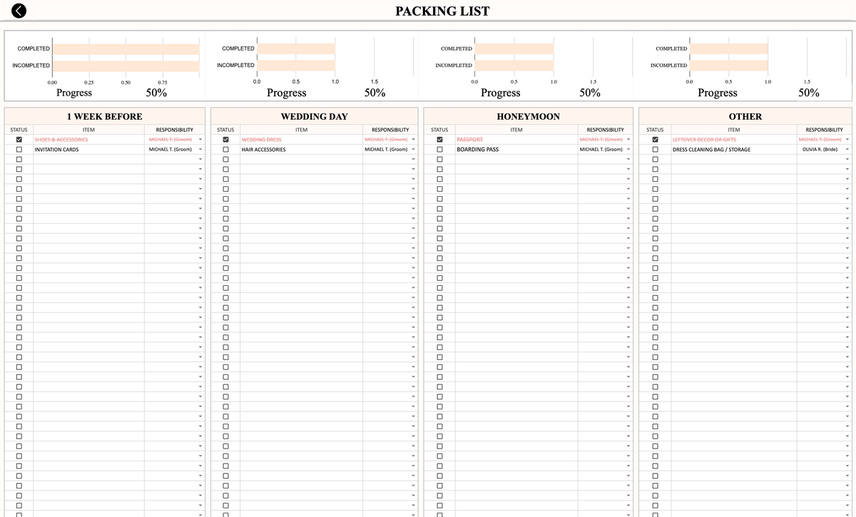 Wedding Planner A–Z [All-in-one system]