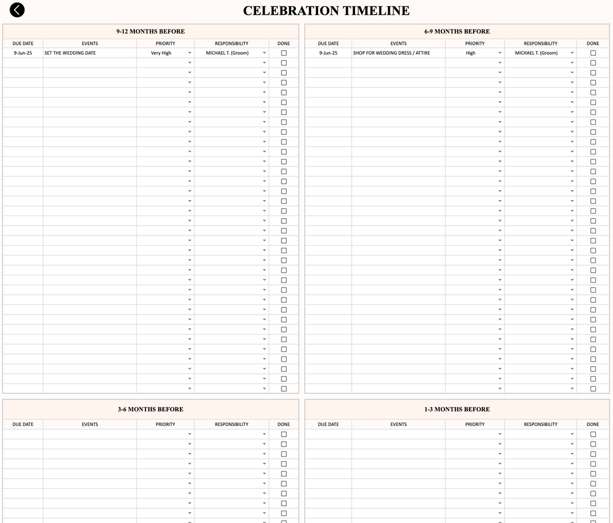 Wedding Planner A–Z [All-in-one system]