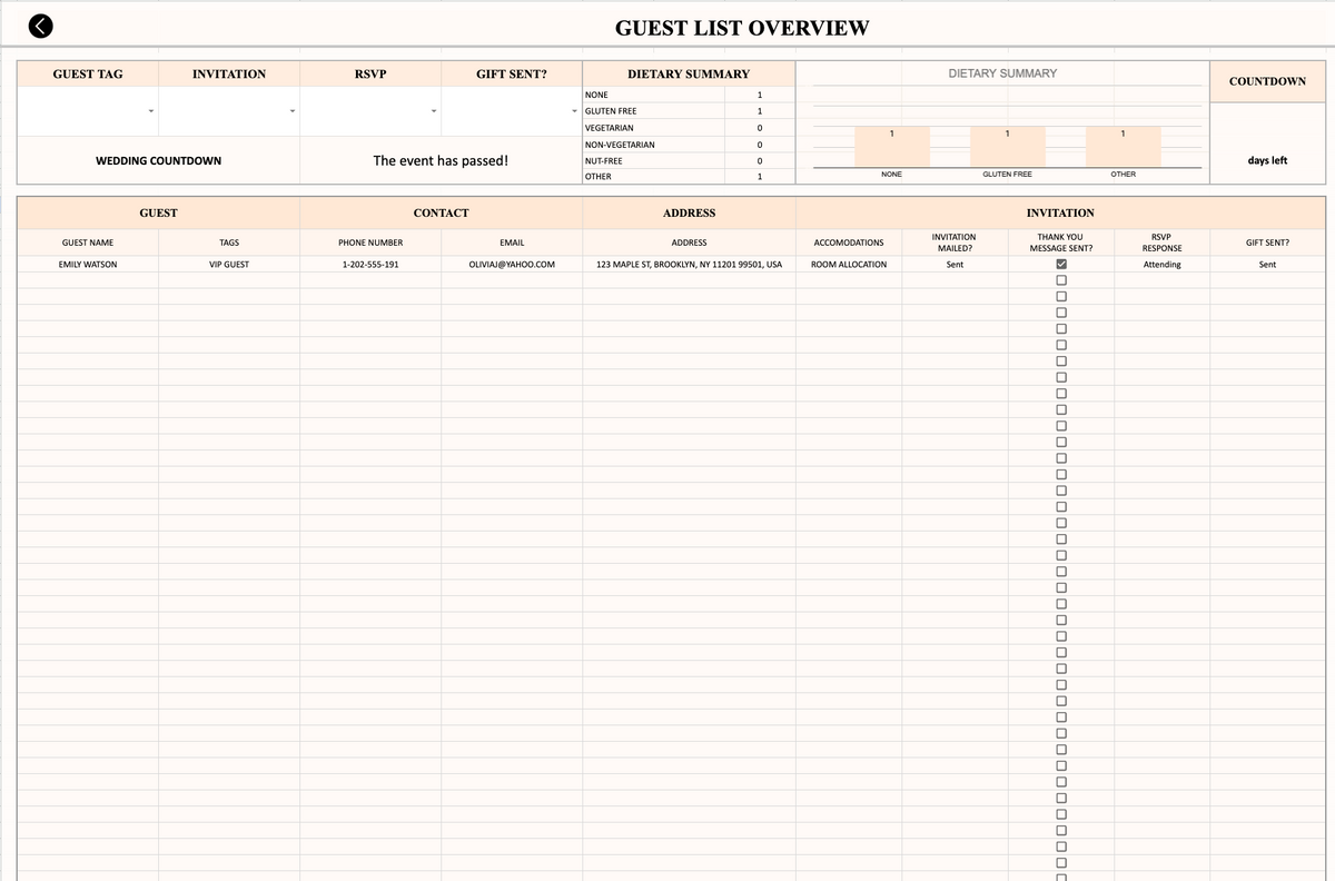 Wedding Planner A–Z [All-in-one system]