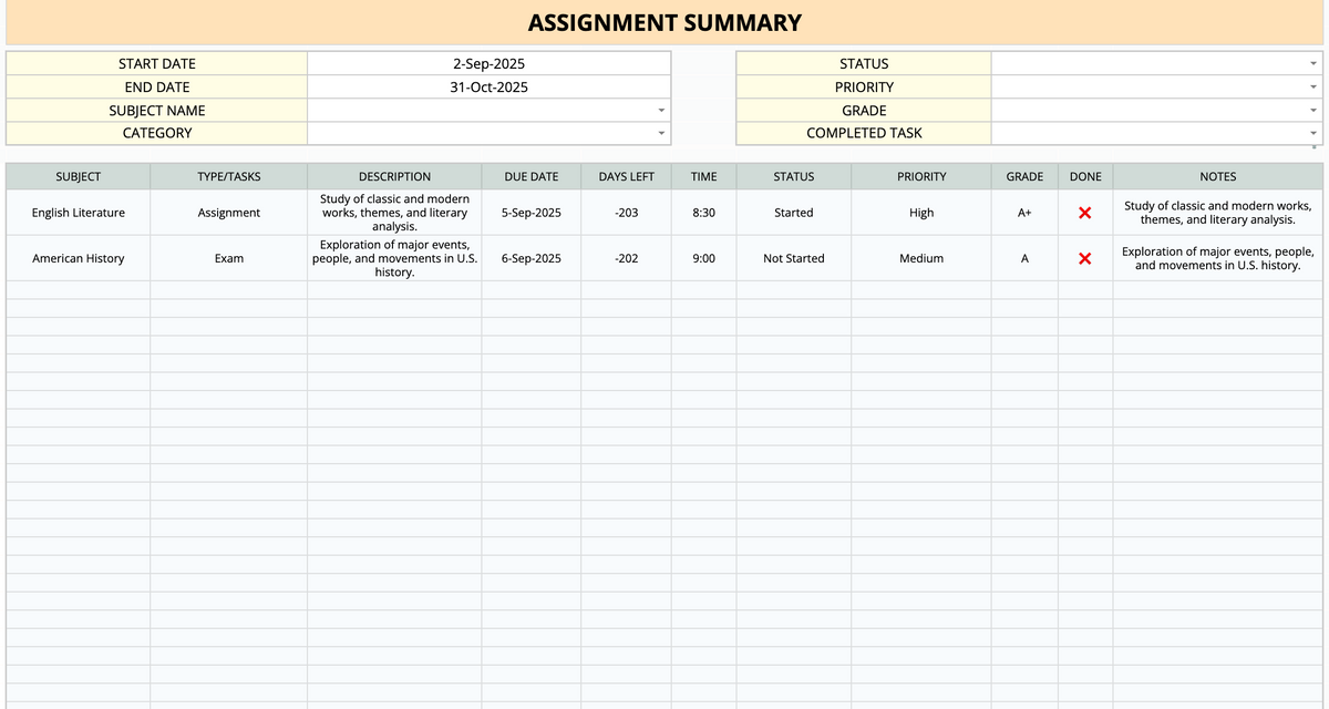 University Toolkit [Task & Habit Tracker, Grade Overview, Schedule Calendar, Attendance Log & More]