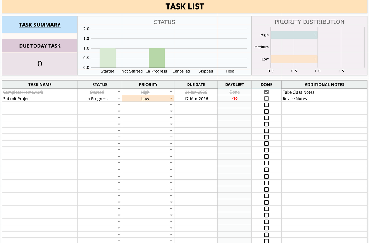 University Toolkit [Task & Habit Tracker, Grade Overview, Schedule Calendar, Attendance Log & More]