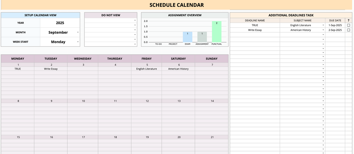 University Toolkit [Task & Habit Tracker, Grade Overview, Schedule Calendar, Attendance Log & More]